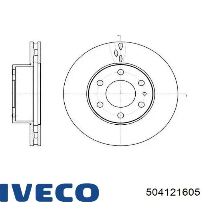 504121605 Iveco Диск тормозной передний