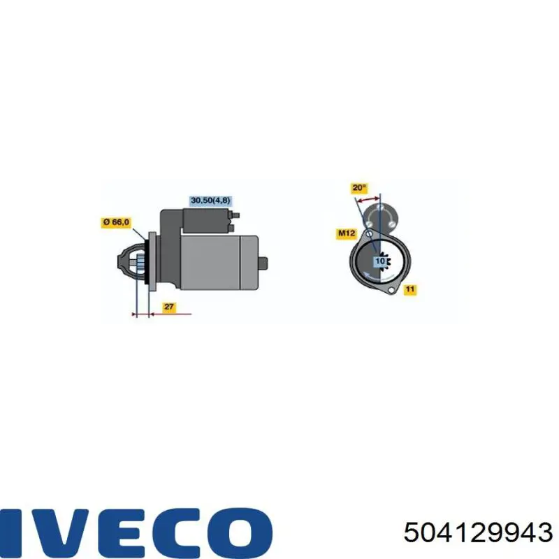 Датчик коленвала 504129943 Iveco