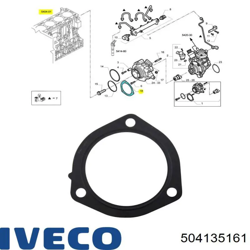Прокладка ТНВД 504135161 Iveco