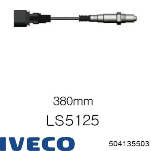 504135503 Iveco Лямбда-зонд, датчик кислорода до катализатора