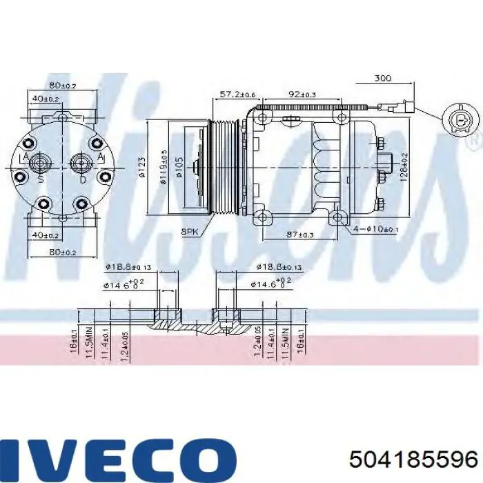 Купить 504185596 Iveco Компрессор климатической установки