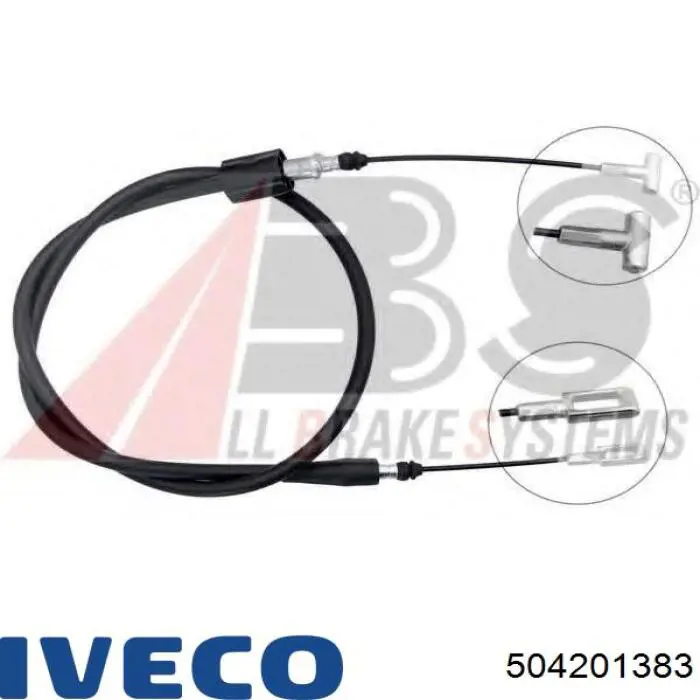 504201383 Iveco Трос ручного тормоза задний правый/левый