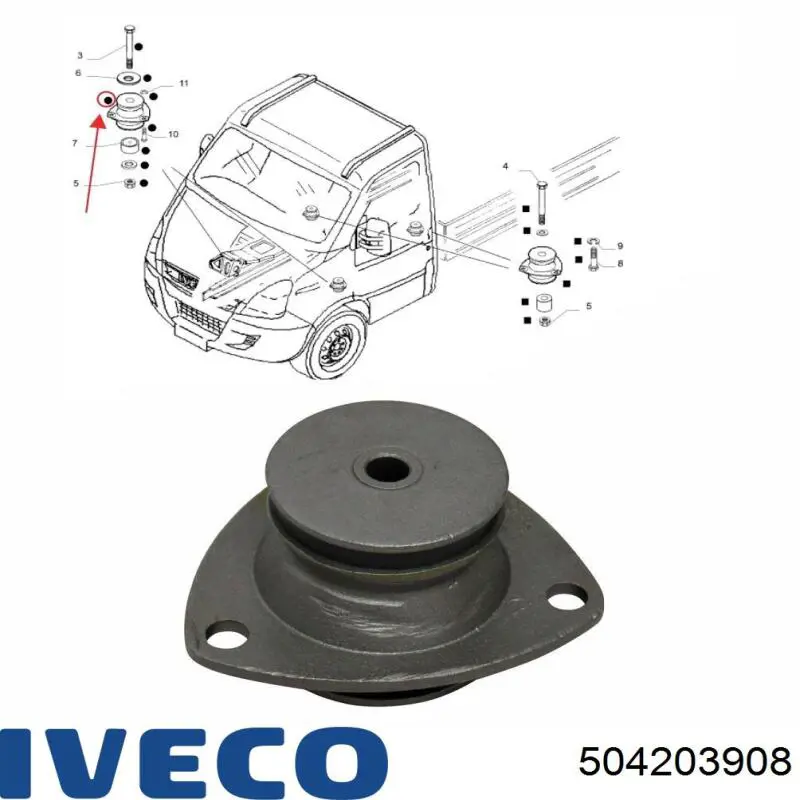 Подушка кабины Iveco 504203908 цена, от 29.57 USD