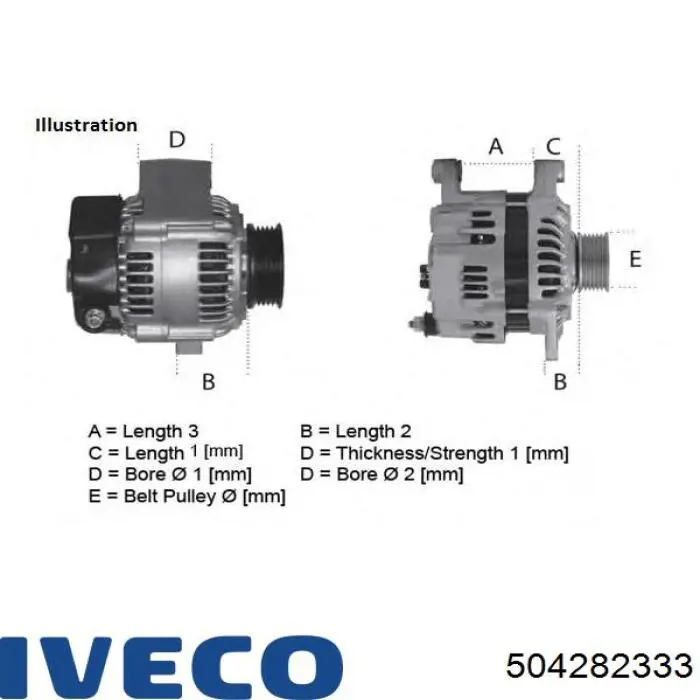 Генератор 504282333 Iveco