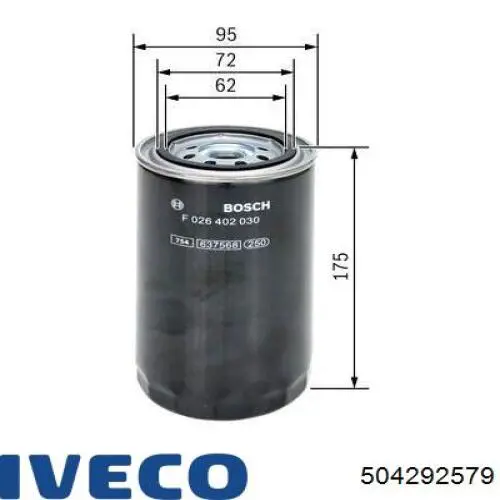 504292579 Iveco filtro de combustível