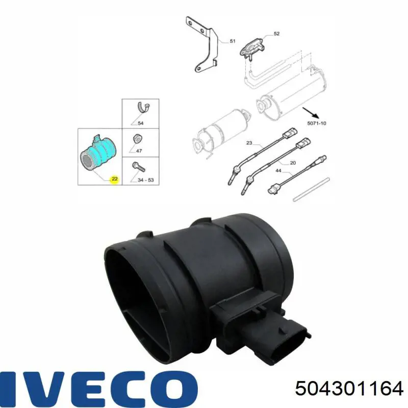 Купить 504301164 Iveco Воздухомер