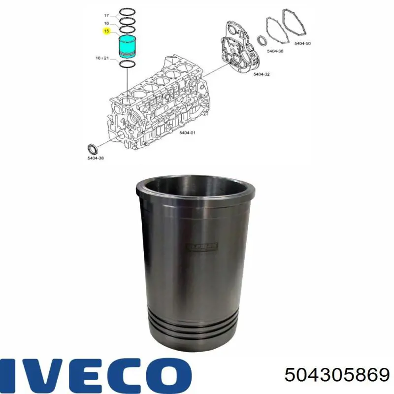 Купить 504305869 Iveco Комплект поршневой