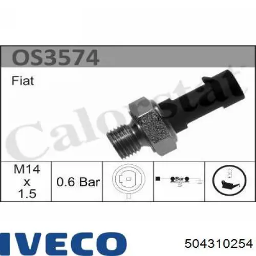 Манометры (указатель давления масла) Iveco 504310254 цена, от 4.87 USD