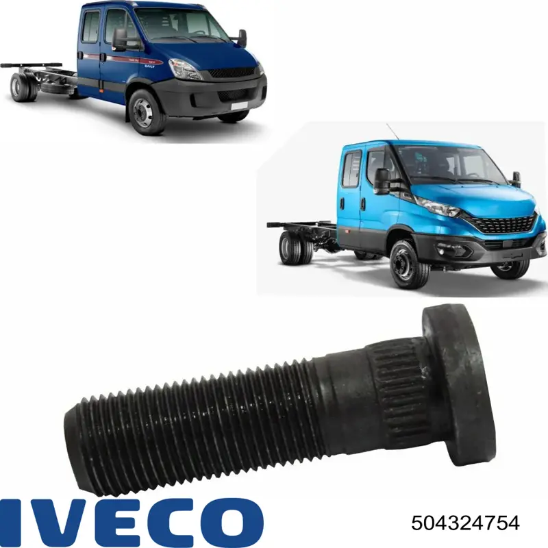 Шпилька колесная передняя 504324754 Iveco