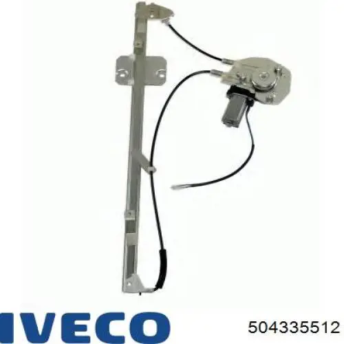 504335512 Iveco mecanismo de acionamento de vidro da porta dianteira direita