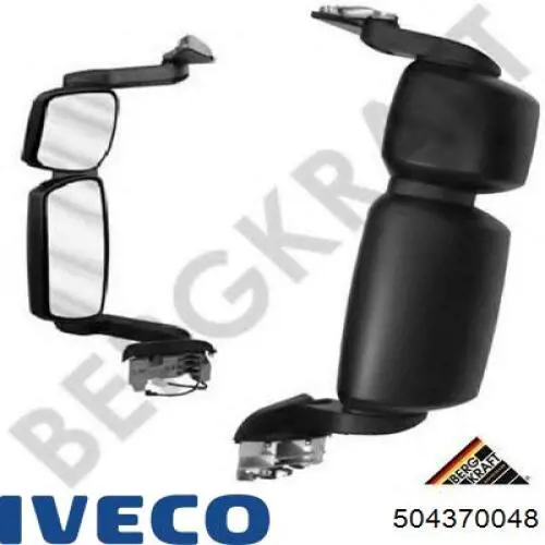 Левое боковое зеркало 504370048 Iveco