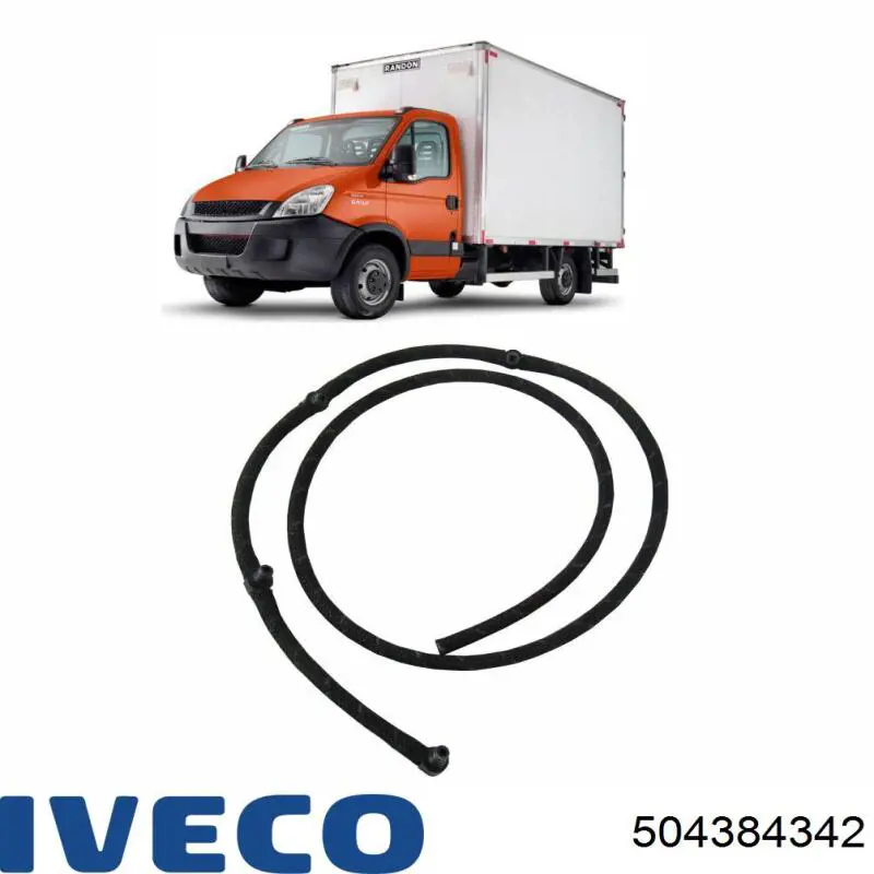 504384342 Iveco tubo de combustível, inverso desde os injetores