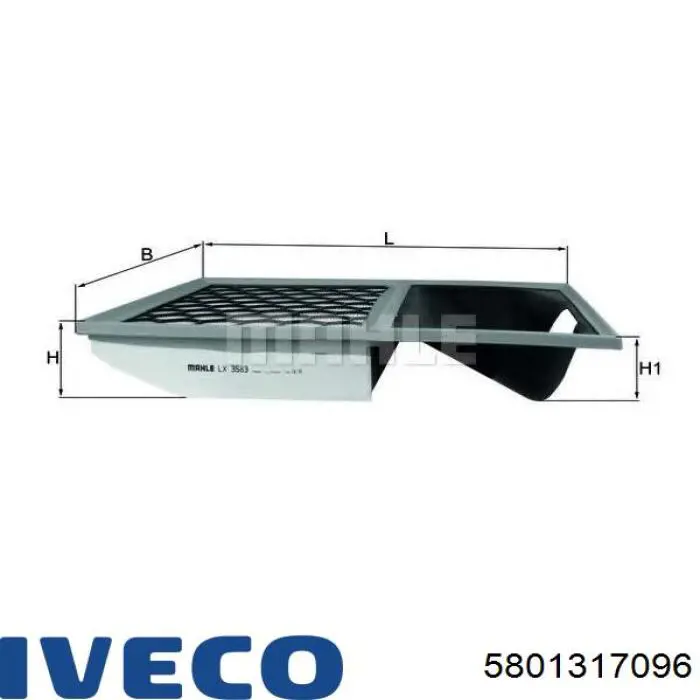 Элемент воздушного фильтра Iveco 5801317096 цена, от 39.49 USD
