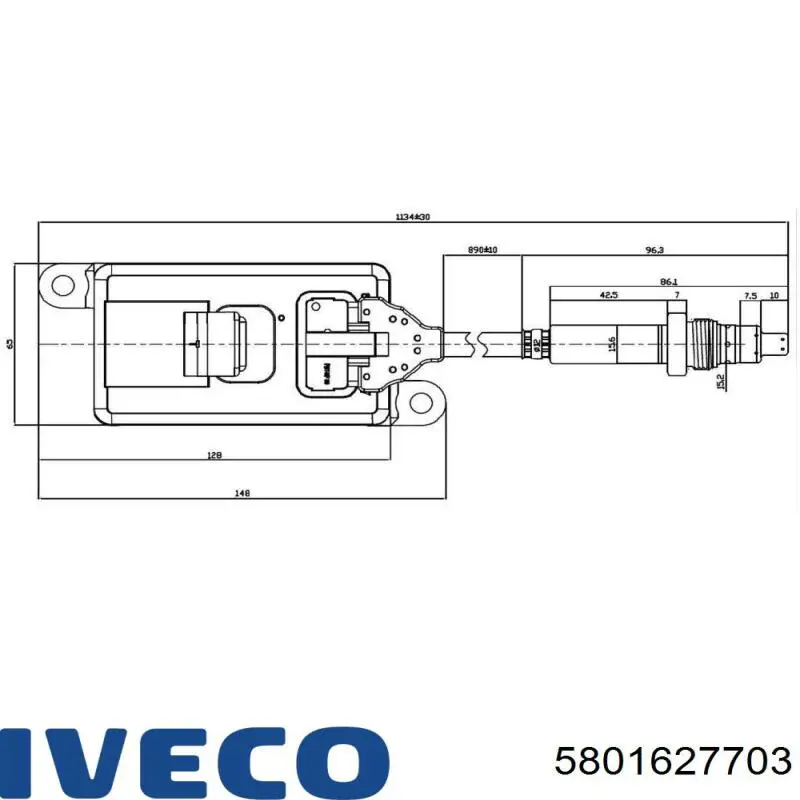 7.25537 Diesel Technic sensor de óxidos de nitrogênio nox