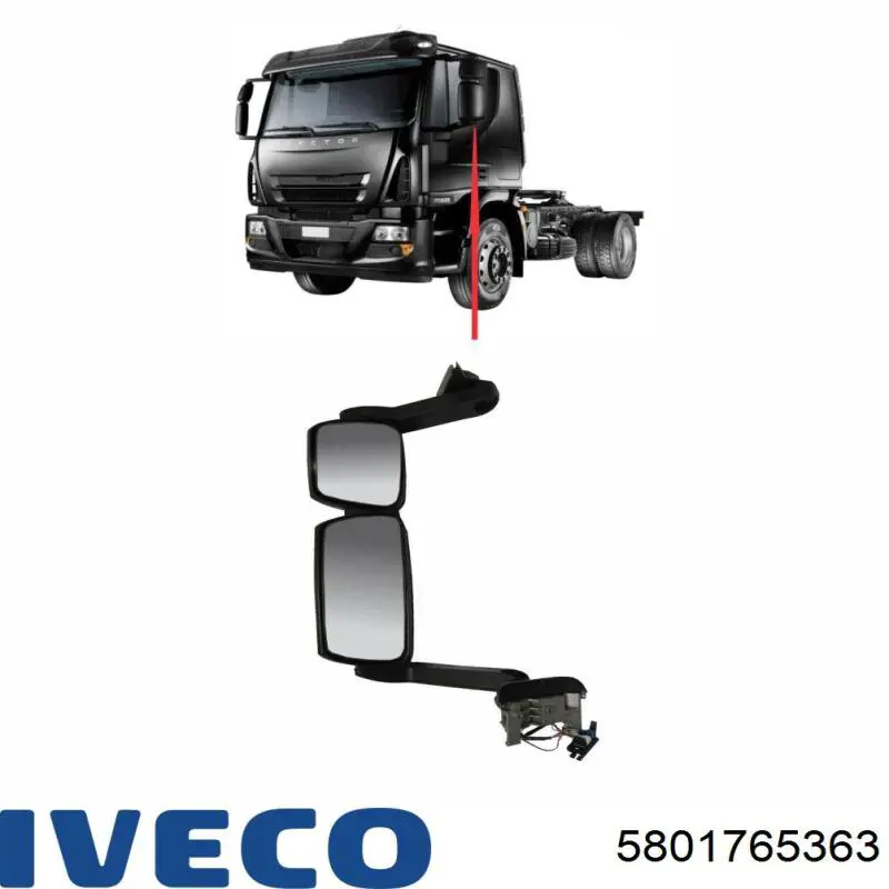 Левое боковое зеркало IVEMR005L Pacol