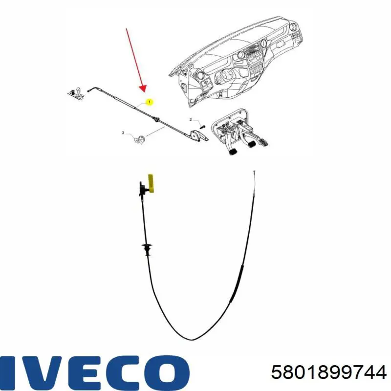 5801899744 Iveco Трос открытия капота