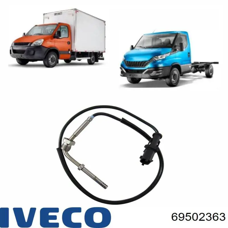 Датчик температуры отработавших газов (ОГ), до катализатора 69502363 Iveco