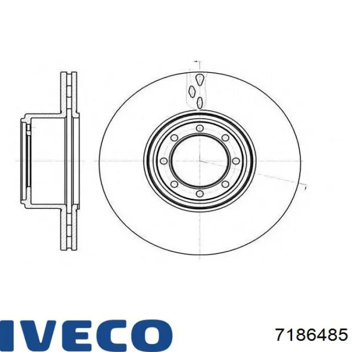Купить 7186485 Iveco Диск тормозной задний