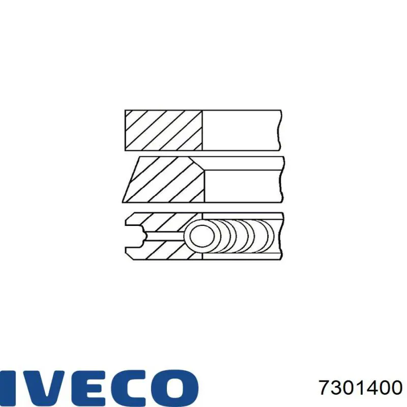 Кольца поршневые 7301400 Iveco
