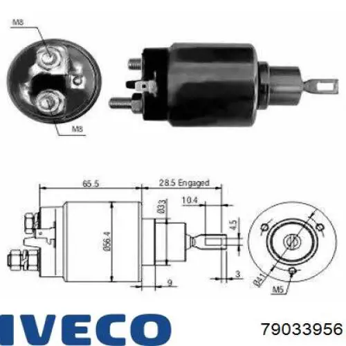 79033956 Iveco Тяговое реле стартера