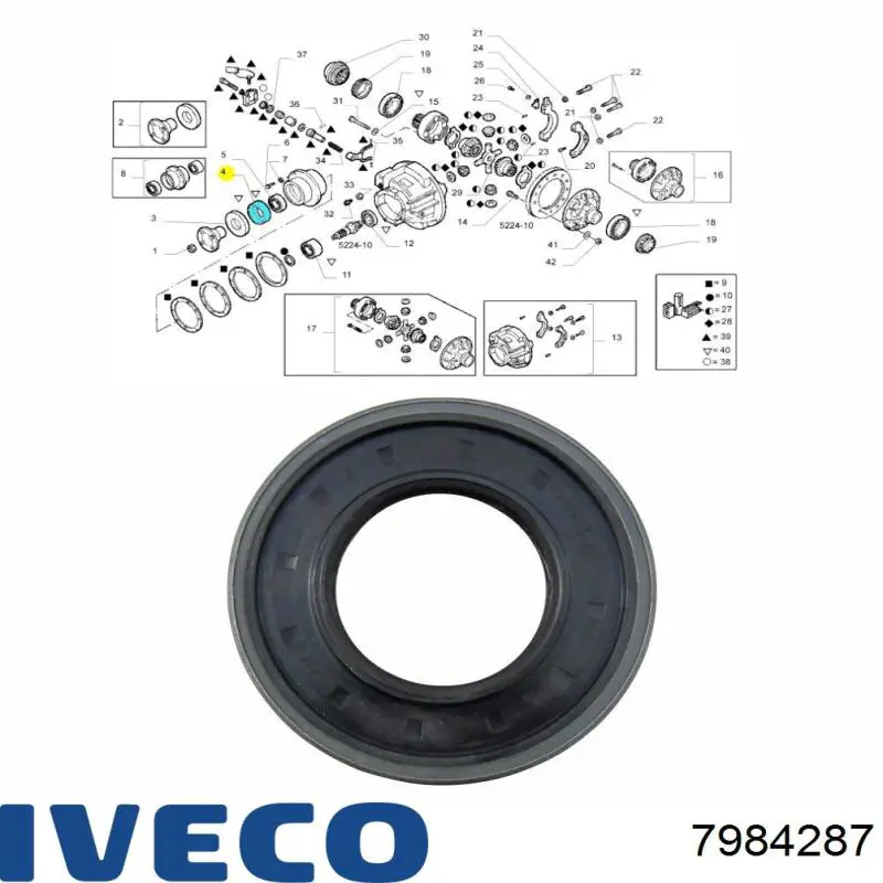 Купить 7984287 Iveco Сальник хвостовика