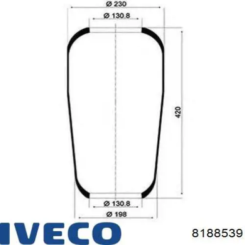 8188539 Iveco Пневмоподушка моста