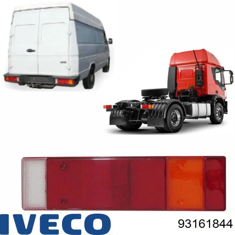 Стекло фонаря заднего 93161844 Iveco