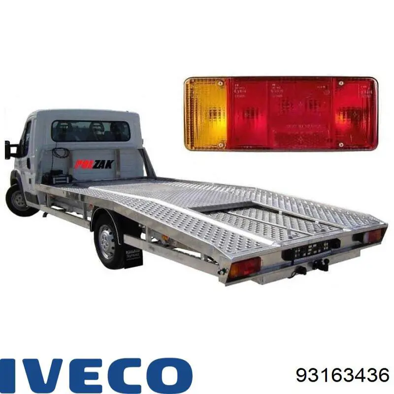 Стекло задней фары, правой Iveco 93163436 цена, от 10.14 USD