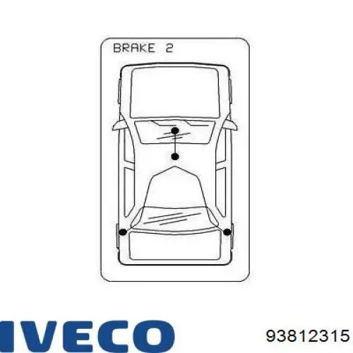 93812315 Iveco трос ручного тормоза передний