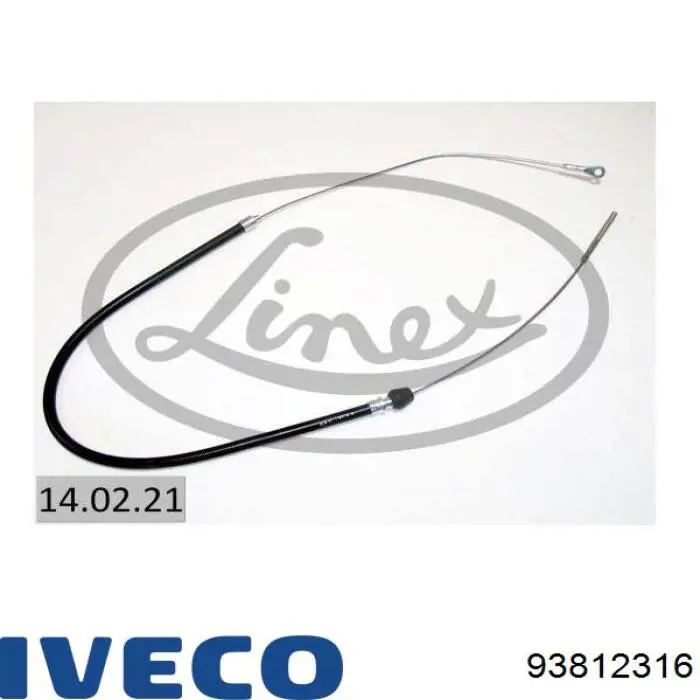 93812316 Iveco трос ручного тормоза передний