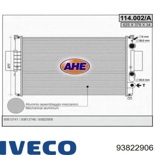 93822906 Iveco Радиатор основной