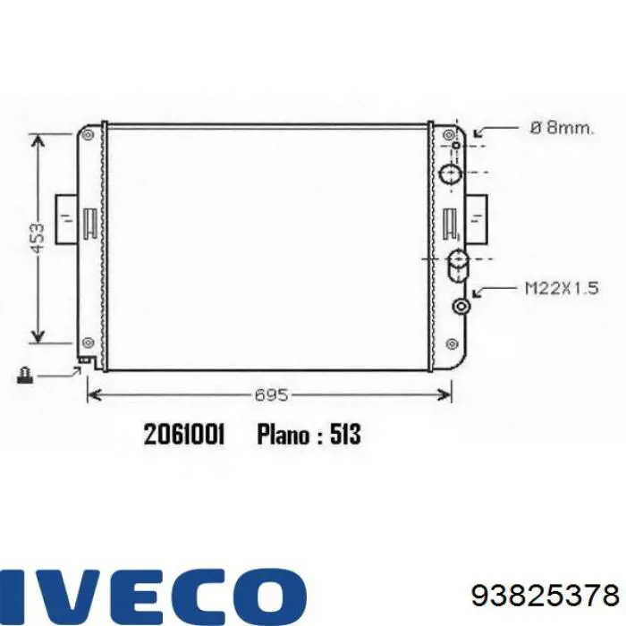 93825378 Iveco Радиатор основной