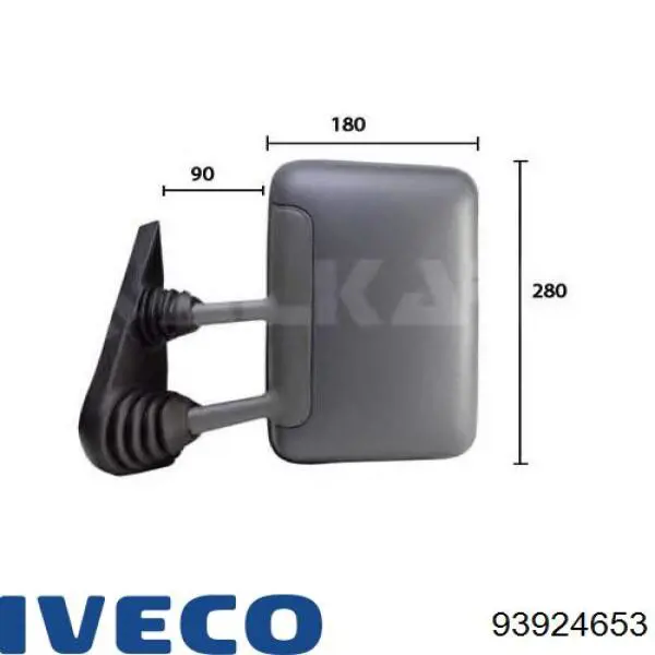 Купить 93924653 Iveco Боковое зеркало заднего вида правое