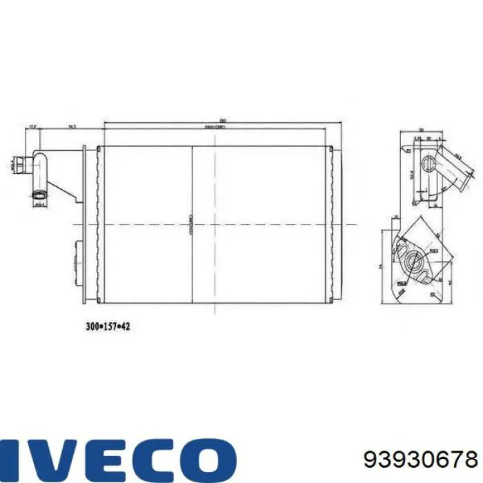 Купить 93930678 Iveco Радиатор печки