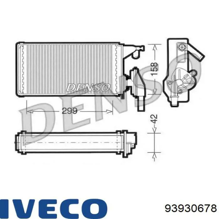 93930678 Iveco Радиатор отопителя салона