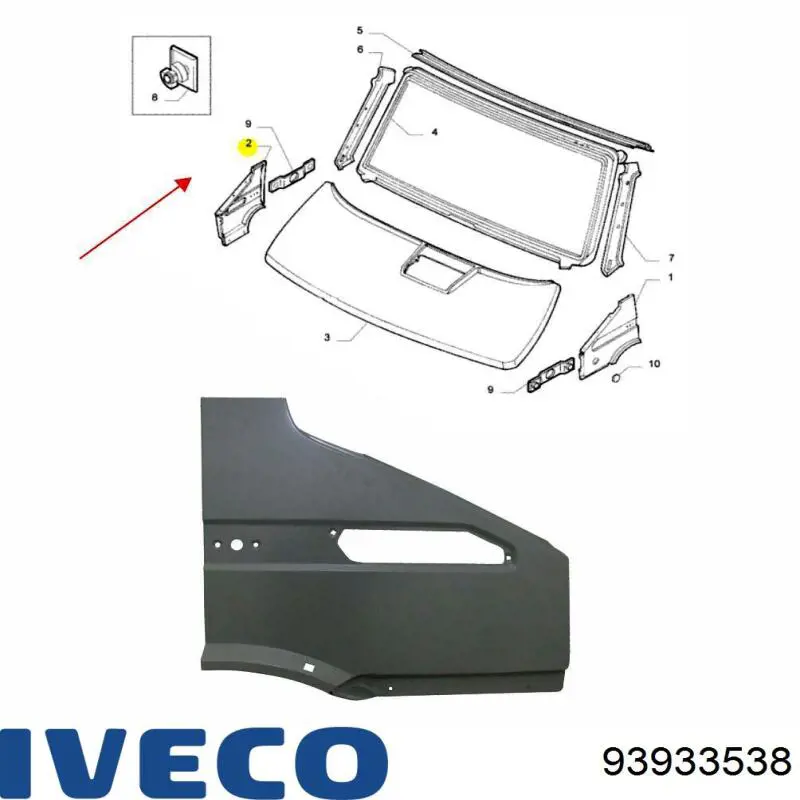 Диффузор радиатора 93933538 Iveco