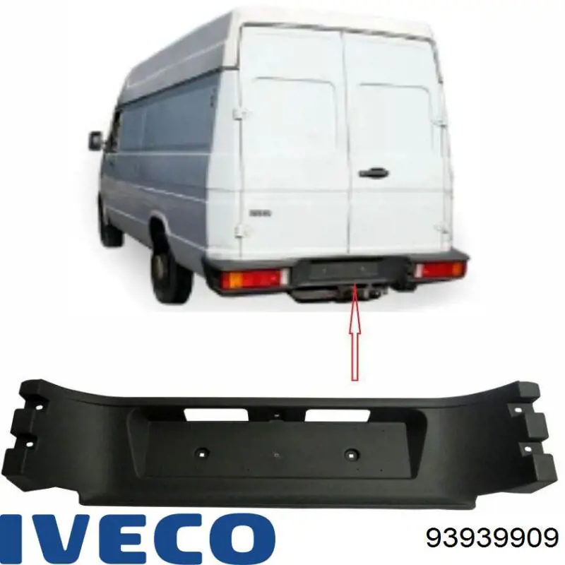 Бампер задний, центральная часть 93939909 Iveco