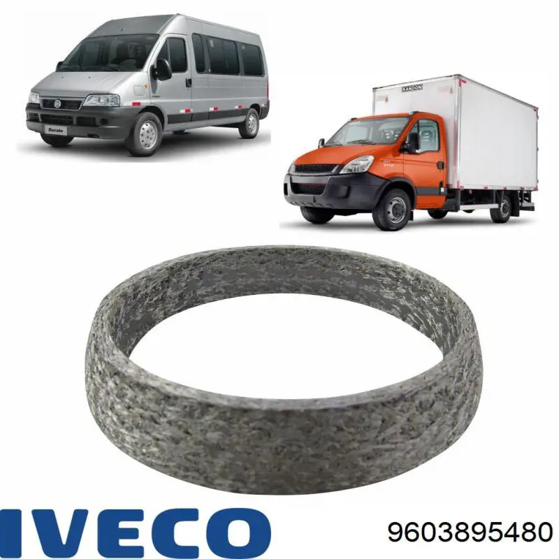 Купить 9603895480 Iveco Кольцо приемной трубы глушителя уплотнительное