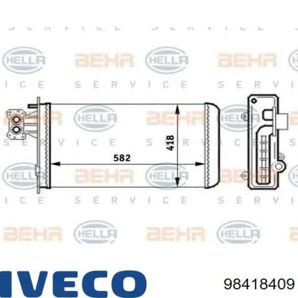 Радиатор печки 98418409 Iveco