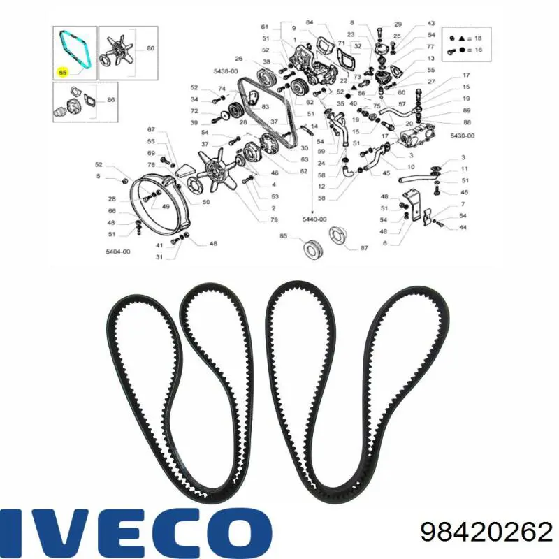 98420262 Iveco Поликлиновый ремень