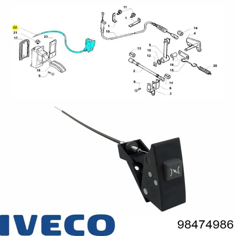 Тяга газа Iveco 98474986 цена, от 48.61 USD