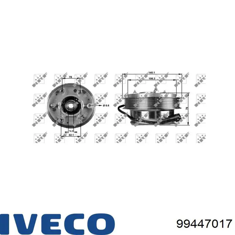99447017 Iveco Гидромуфта привода вентилятора