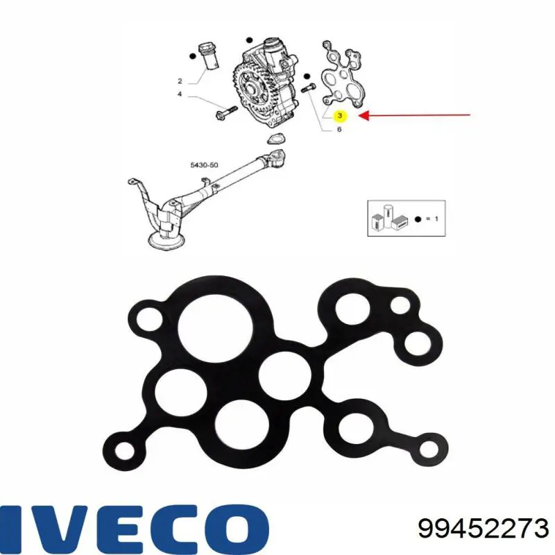 Купить 99452273 Iveco Прокладка масляного насоса