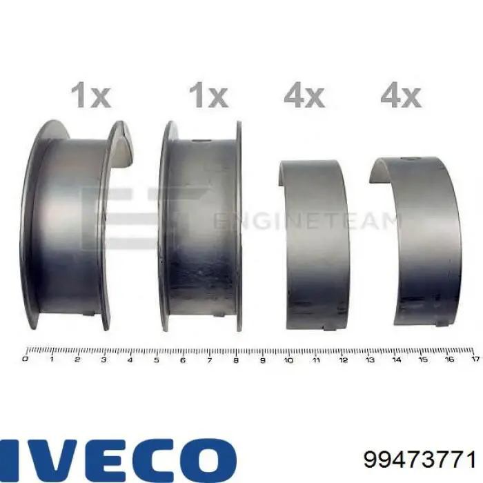 Коренные вкладыши коленвала комплект (STD) Пежо Боксер II