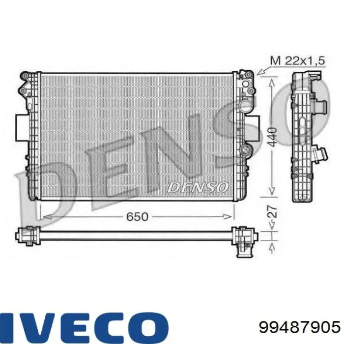 Купить 99487905 Iveco Радиатор водяной