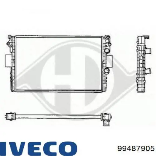 Радиатор охлаждения двигателя Iveco 99487905 цена, от 50.19 USD