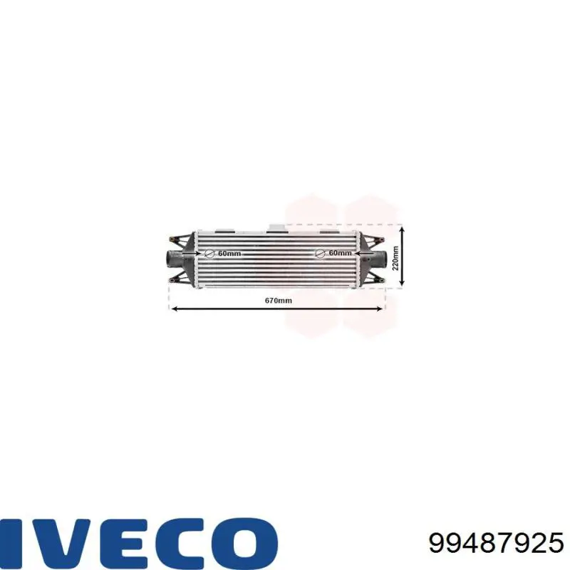 Интеркулер 99487925 Iveco