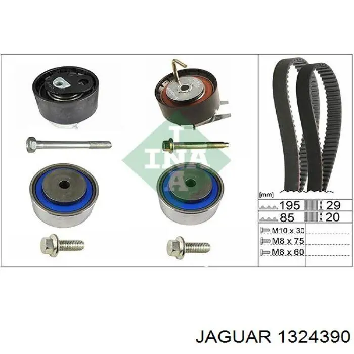 1324390 Jaguar correia do mecanismo de distribuição de gás