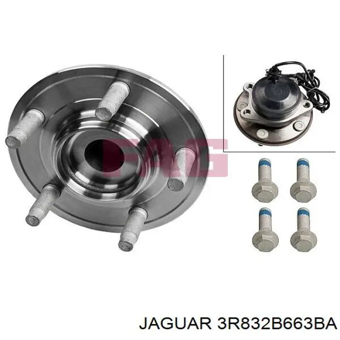 Ступица передняя 3R832B663BA Jaguar