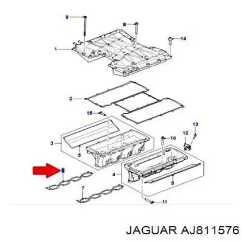 Прокладка впускного коллектора правая Jaguar AJ811576 цена, от 17.35 USD